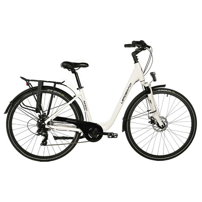 Bicicleta urbana feminina LEADER FOX REGION 2025, branca, 7 velocidades, quadro de alumínio, aro 17 (tamanho adulto de 165 a 173 cm) -...
