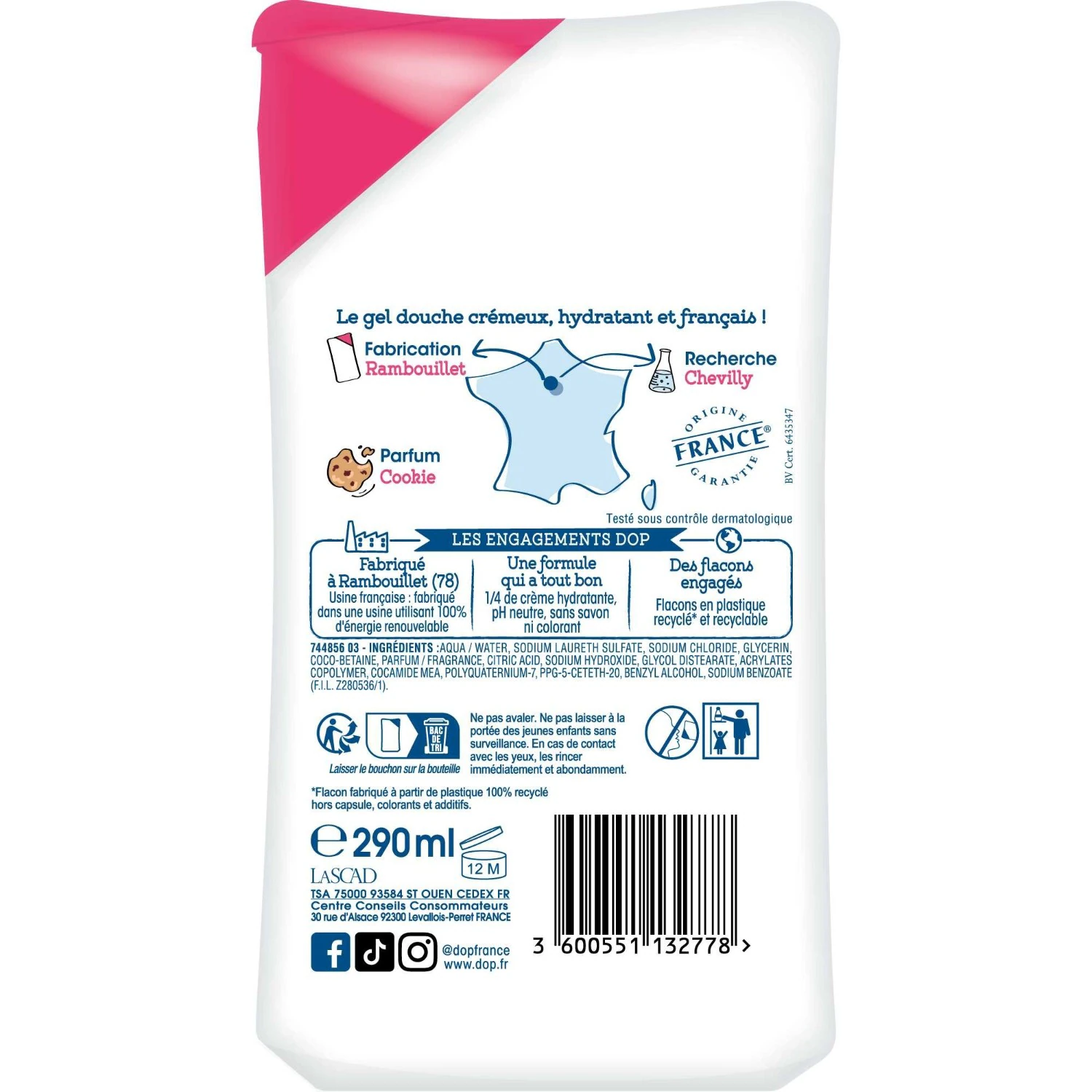 DOP Dop Douche Douceur d'Enfance Cookie 290ml
