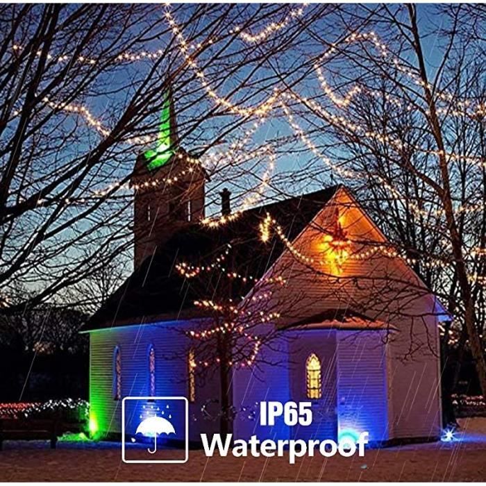 Luci a stringa solari da esterno ZGEER - 100 LED - Bianco caldo - 12 m - Impermeabili IP65