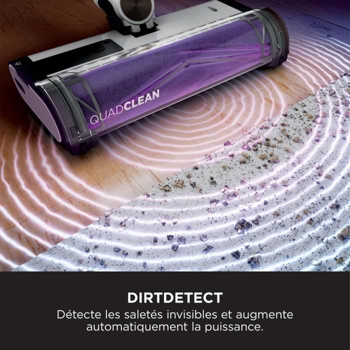 Aspirador de pó vertical sem fio SHARK IW3612EU - 240 W - Esvaziamento automático do reservatório de pó de 2 L - 4 sensores - 3 modos de sucção - Preto/Prata