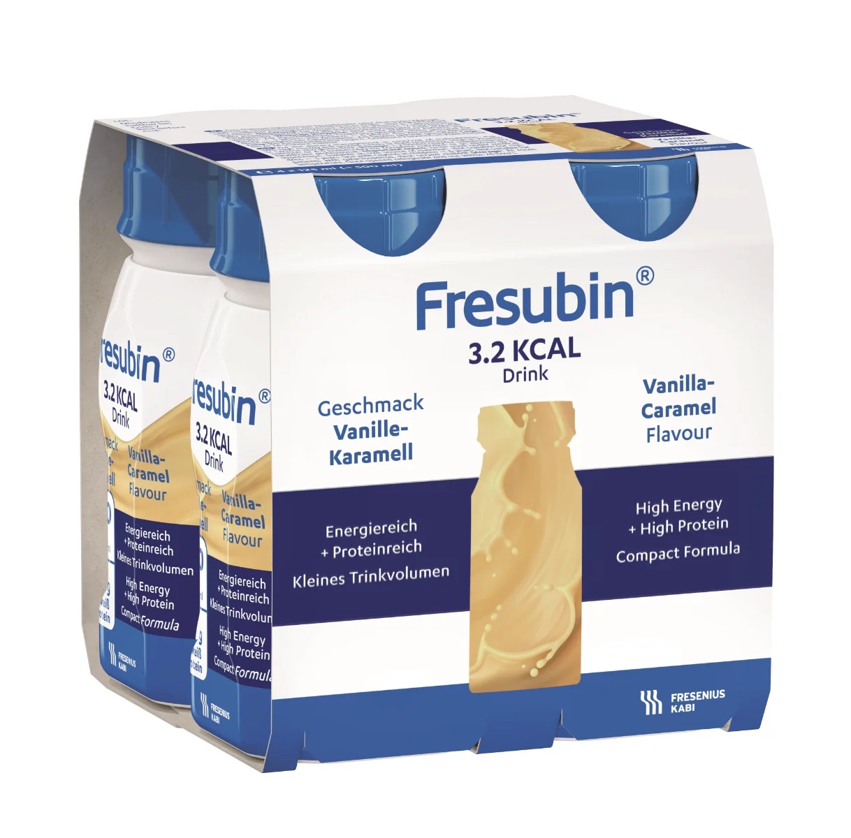FRESUBIN Fresubin Bebida de vainilla y caramelo de 3,2 kcal 4 x 125 ml para la desnutrición