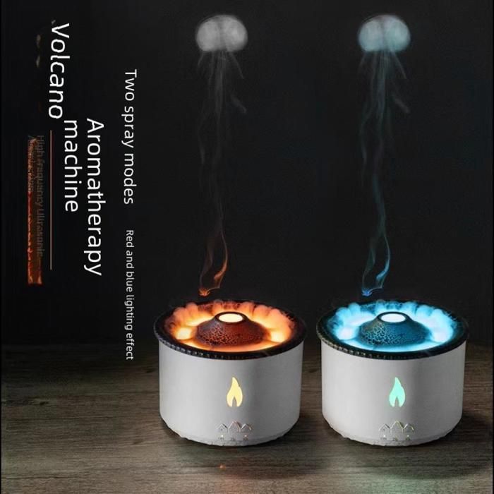 Humidificador de llama de simulación creativa, máquina de aromaterapia volcánica, máquina de aromaterapia de llama para aceites esenciales