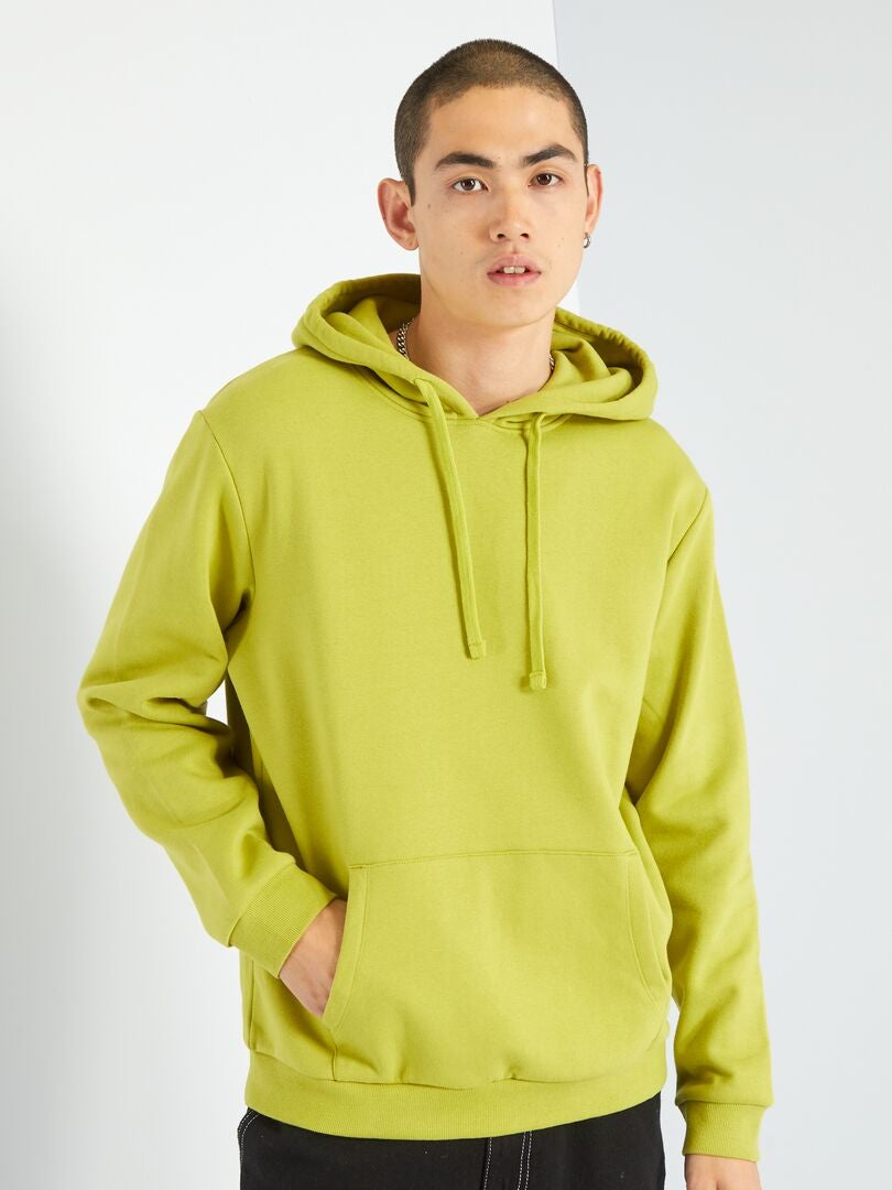 Bluza z kapturem i kieszenią kangurkową - KHAKI