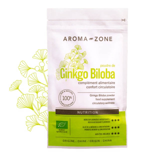 Polvere di Ginkgo biloba biologica