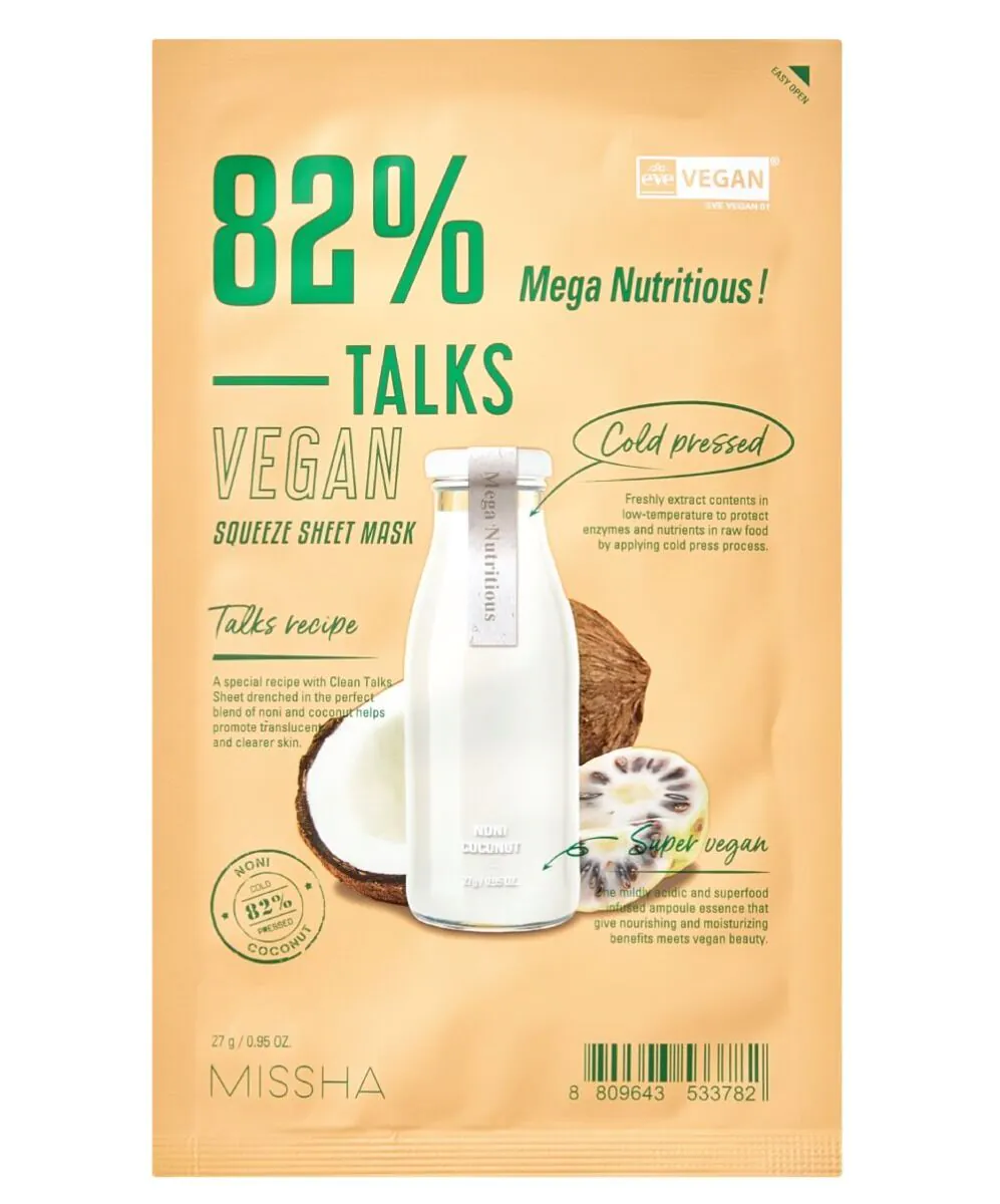 Missha Talks Vegan Squeeze Maska w płachcie, Mega Nutritious