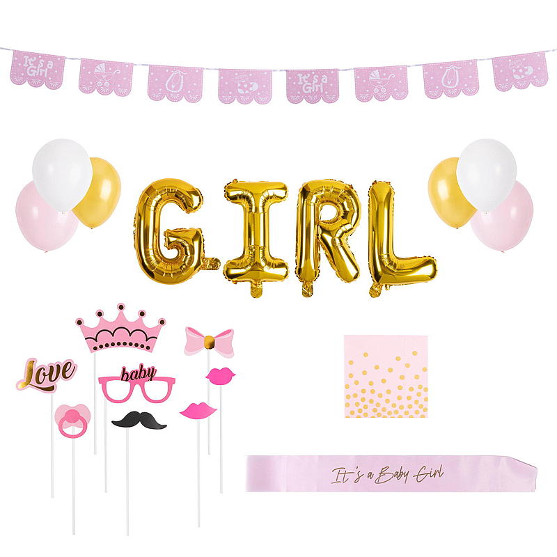 Giform Babyshower festsæt lyserød