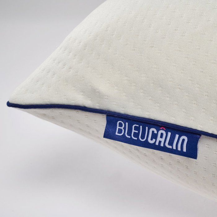 Cuscino premium in memory foam misto 65x65 cm - Comfort regolabile - Cerniera per regolare lo spessore - Fodera 100% cotone - BLU