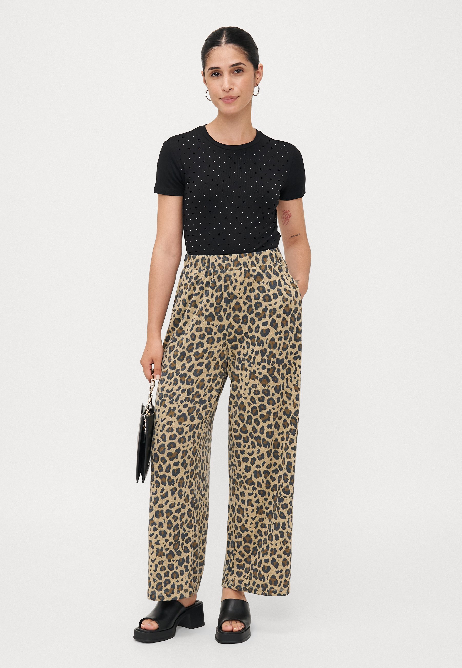 ONLY Petite ONLLYAM LIFE - Broek - travertijn