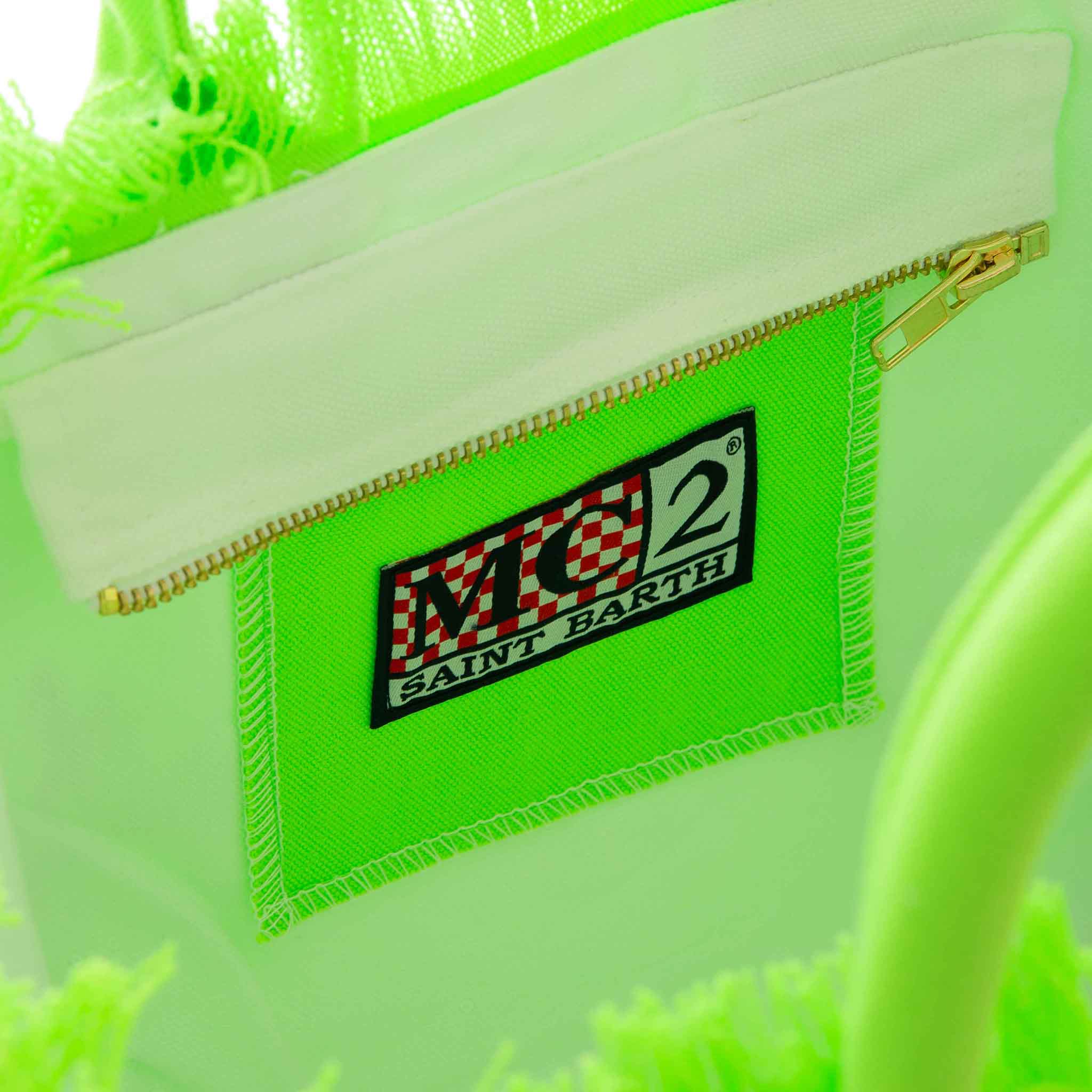Sac Colette en toile de coton vert fluo