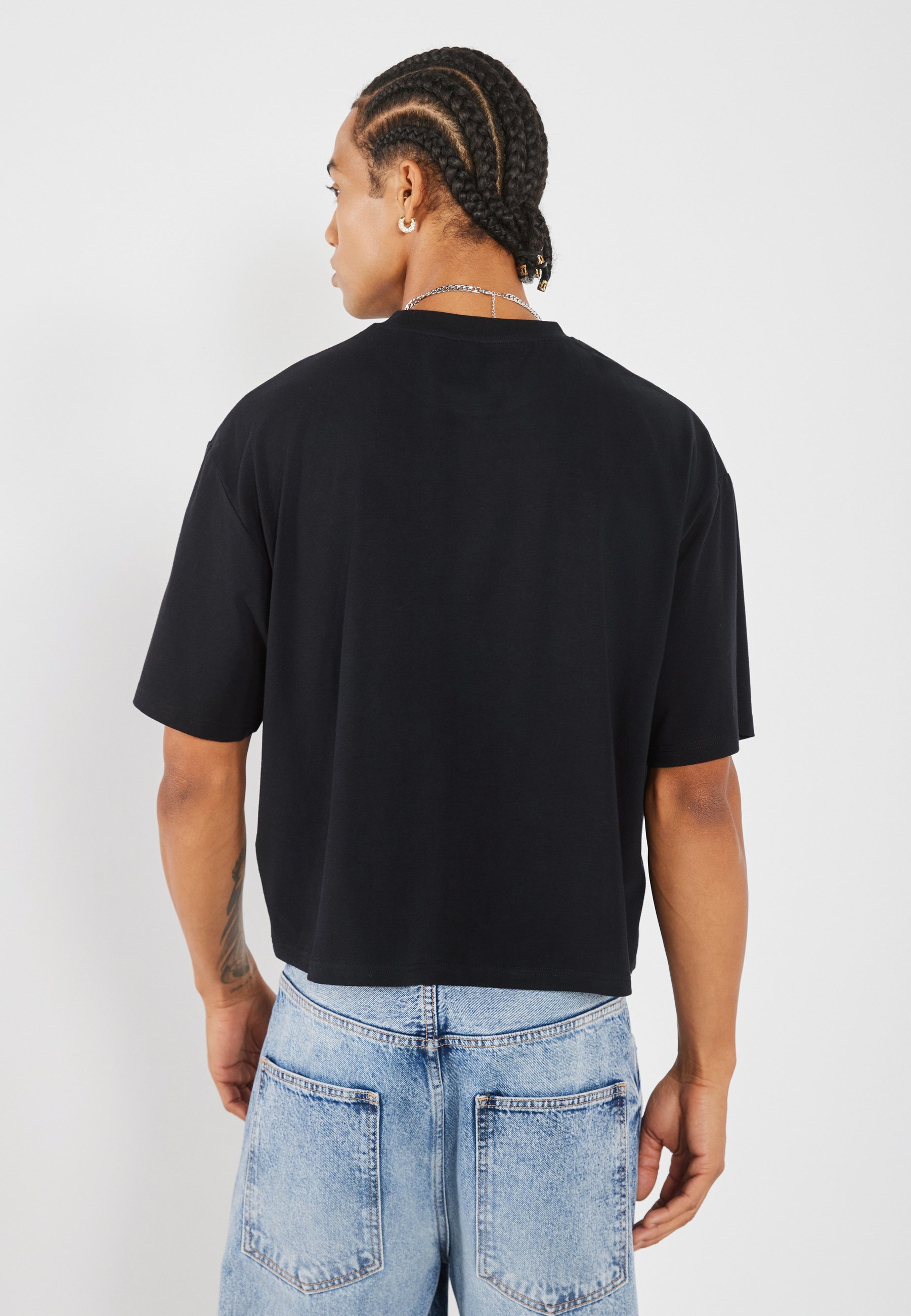 YOURTURN CONFEZIONE DA 2 T-SHIRT BASIC UNISEX BOXY CORTE - T-shirt basic - nero intenso