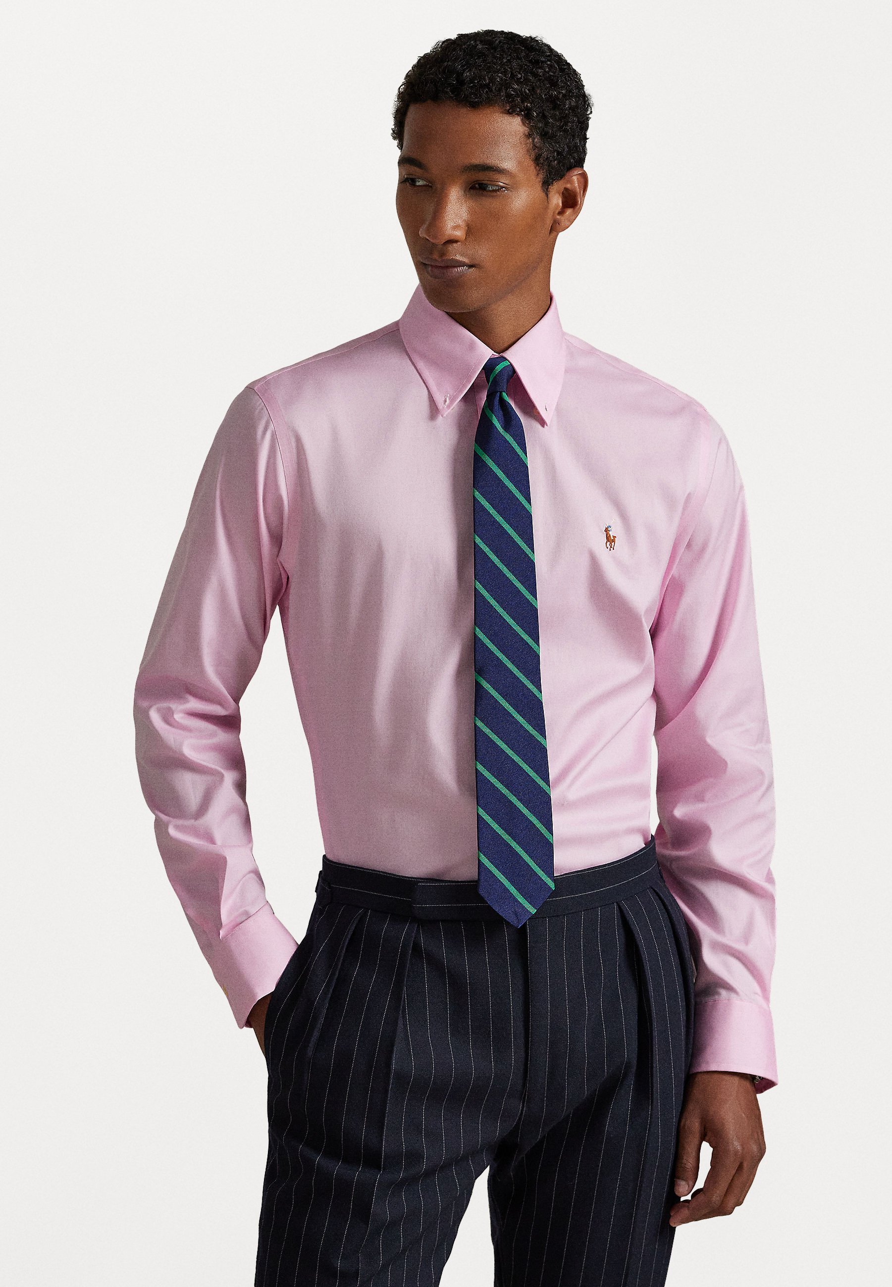 Polo Ralph Lauren CUSTOM FIT PINPOINT OXFORD-Hemd – Hemd – rosa/weiß