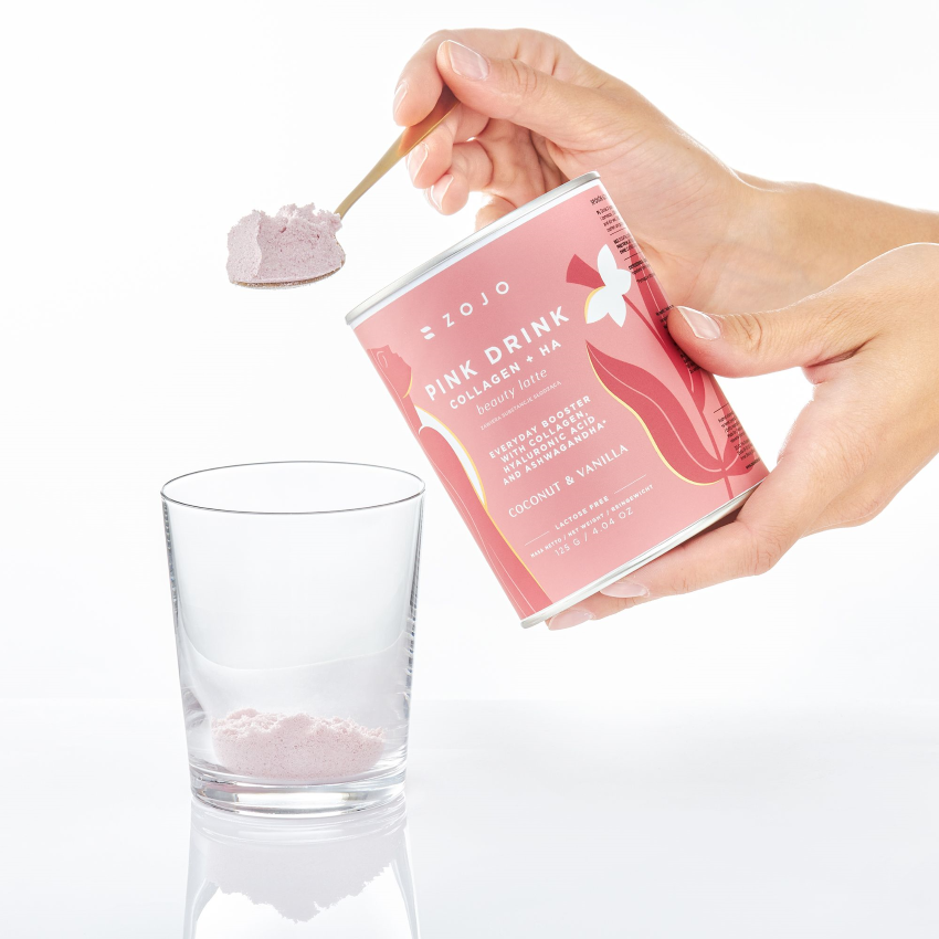 Zojo Pink Drink Collagen + HA Beauty Latte