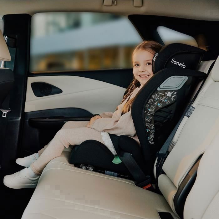 Cadeira auto ISOFIX - LIONELO Igo i-Size - Assento largo - 100-150 cm - Proteção lateral extra - Grupo 2/3 - Cinza