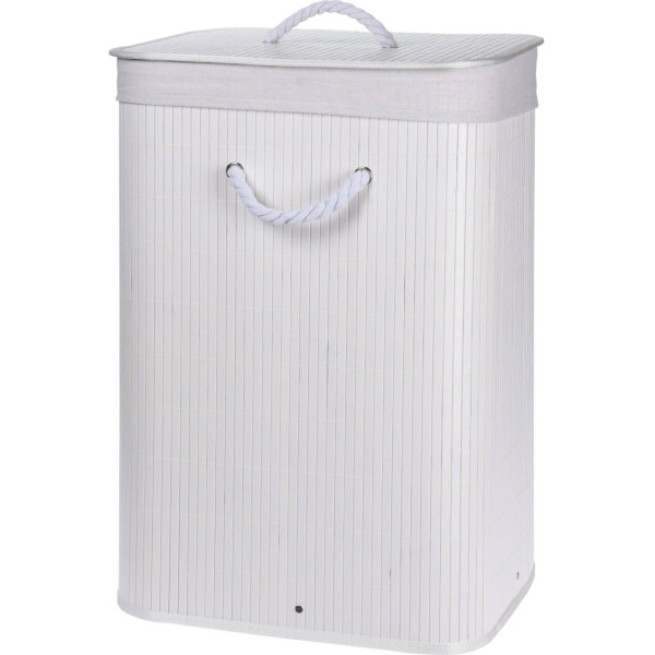 Bambusowy kosz na pranie z pokrywą NATURAL, 60 l