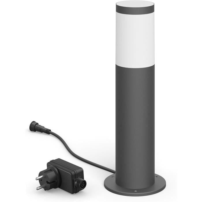 Bolardo exterior de baja tensión PHILIPS Garden Link, 24 W, IP44, 2700 K - Antracita