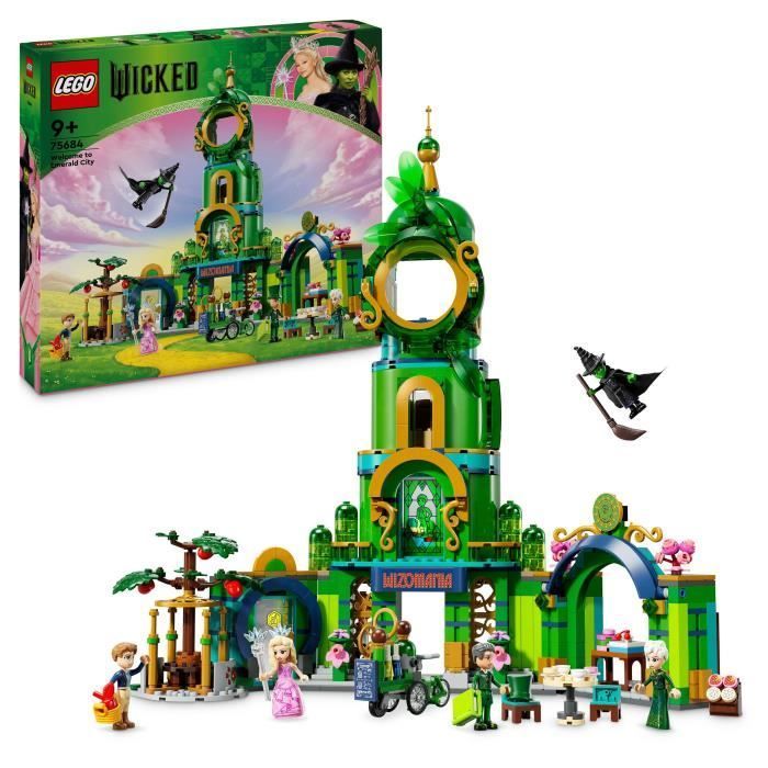 LEGO® Wicked 75684 Tervetuloa Smaragdikaupunkiin - Keräilylelu Glindan ja Elphaban kanssa
