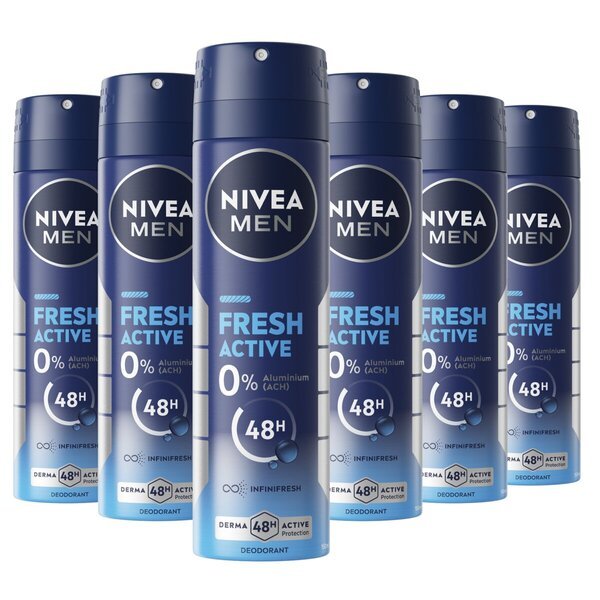 NIVEA Men Fresh Active dezodorans u spreju<br>6 x 150ml
