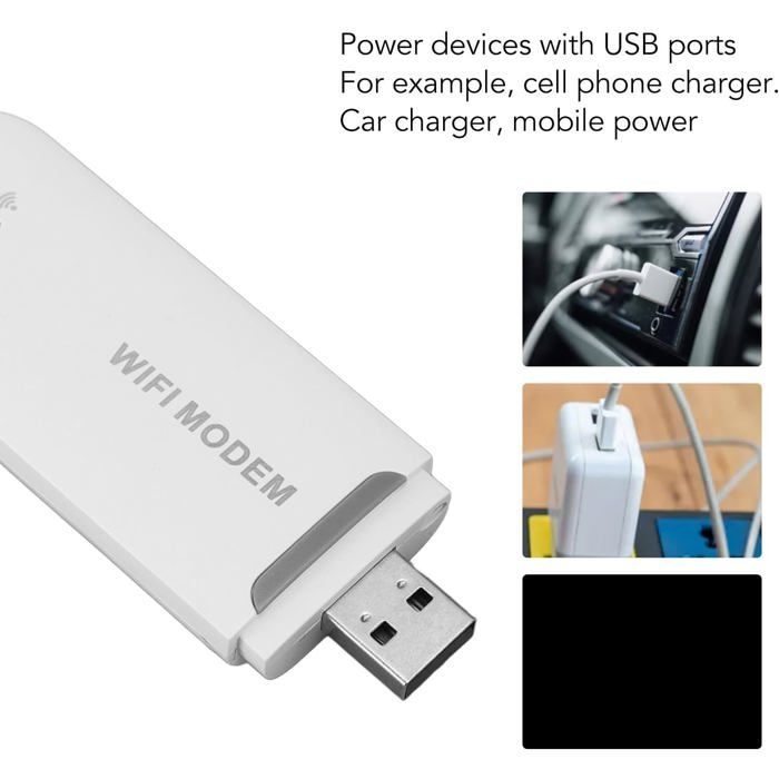 Módem WiFi USB 4G LTE, router 4G portátil con ranura para tarjeta SIM, punto de acceso móvil de bolsillo, cifrado WiFi WPA.