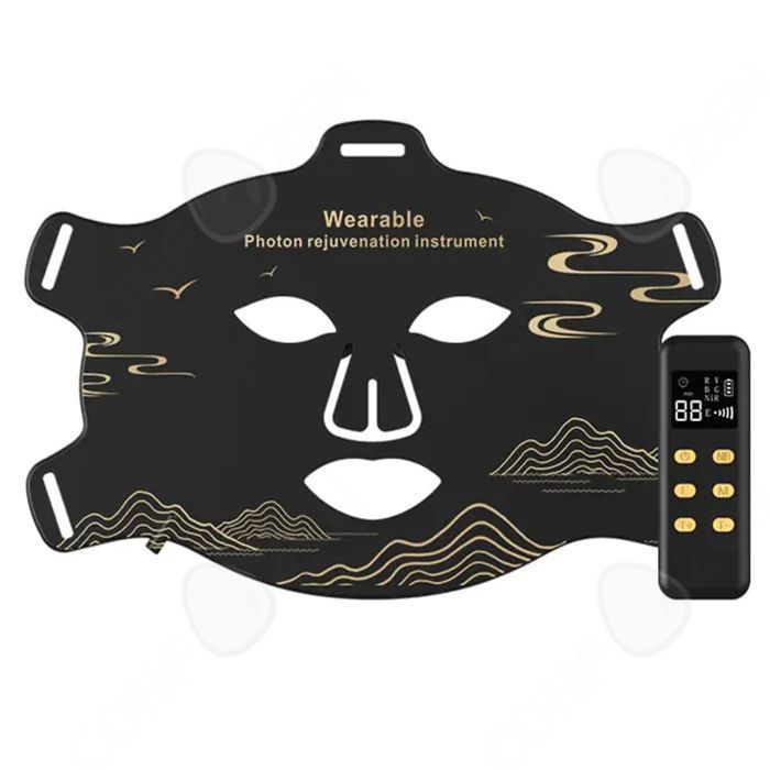 C Masque LED ipx6 étanche 4 couleurs avec 280 lumières LED masque de luminothérapie multifonctionnel Solarium Visage Lampe