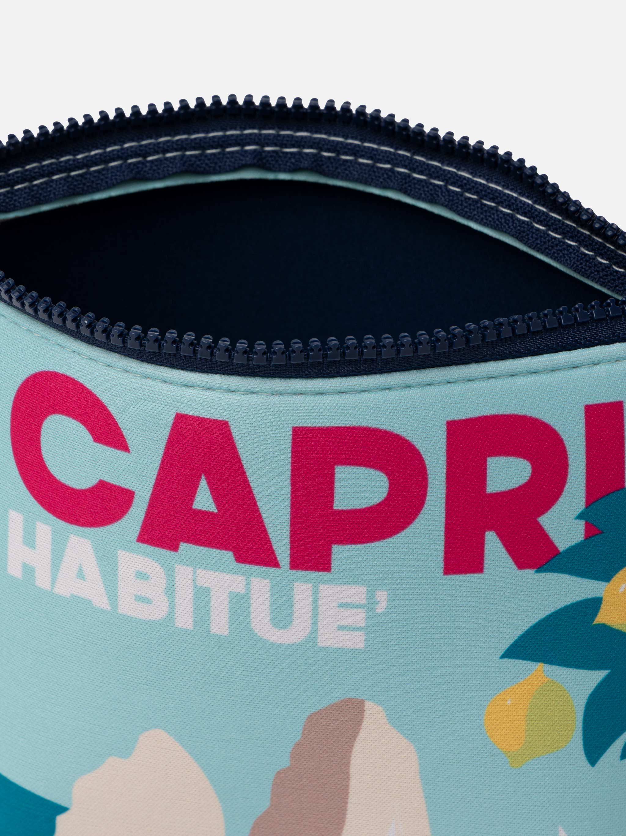 Aline scuba clutch tas met Capri ansichtkaartprint
