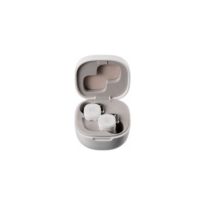 Écouteurs True Wireless Audio-Technica ATH-SQ1TW Blanc - Bluetooth 5.0 - Autonomie longue - Confort supérieur