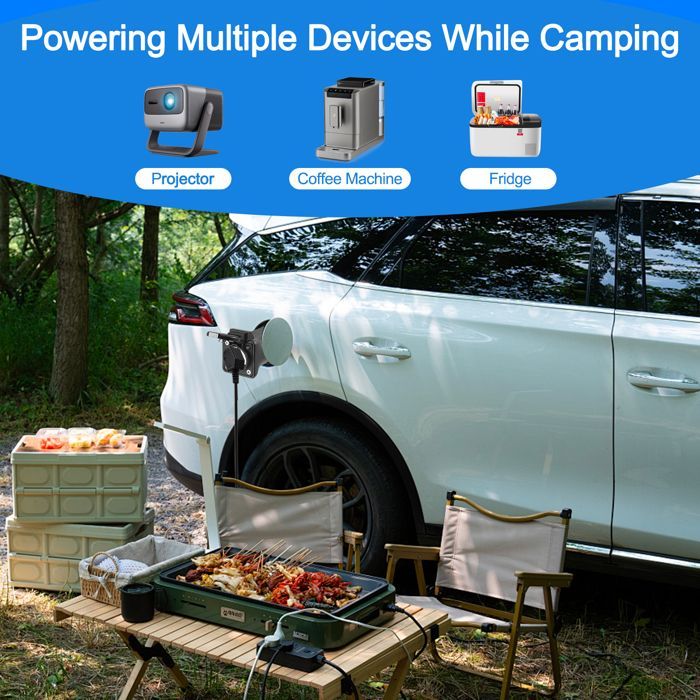 Adaptador de carga para vehículos eléctricos tipo 2 a Schuko – 3,5 kW 16 A 220 V – Compatible con vehículos eléctricos con función V2L