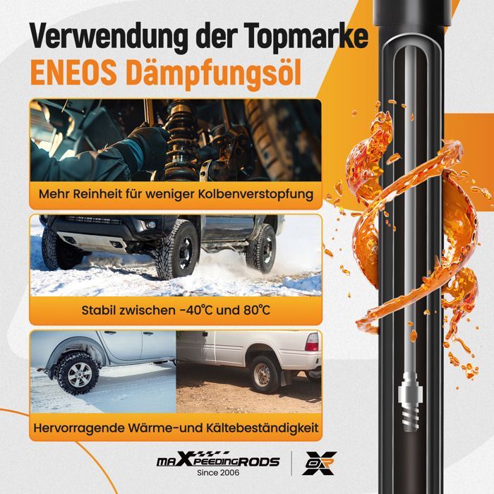 Kit di 2 ammortizzatori + supporti + protezioni anteriori per VW Golf 6 Audi A3 8P