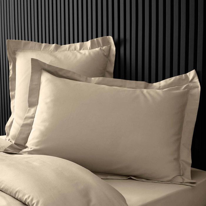 Federa rettangolare 50x70 cm - 100% cotone percalle - Beige