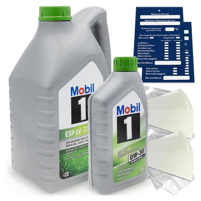 6 litros de óleo Mobil 1 Esp IV 0W-30 da ExxonMobil