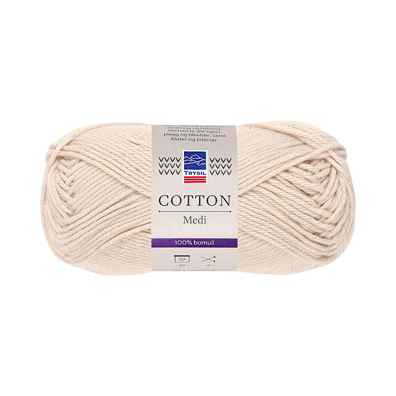 Fil de coton Trysil Cotton Medi 100 % coton naturel
