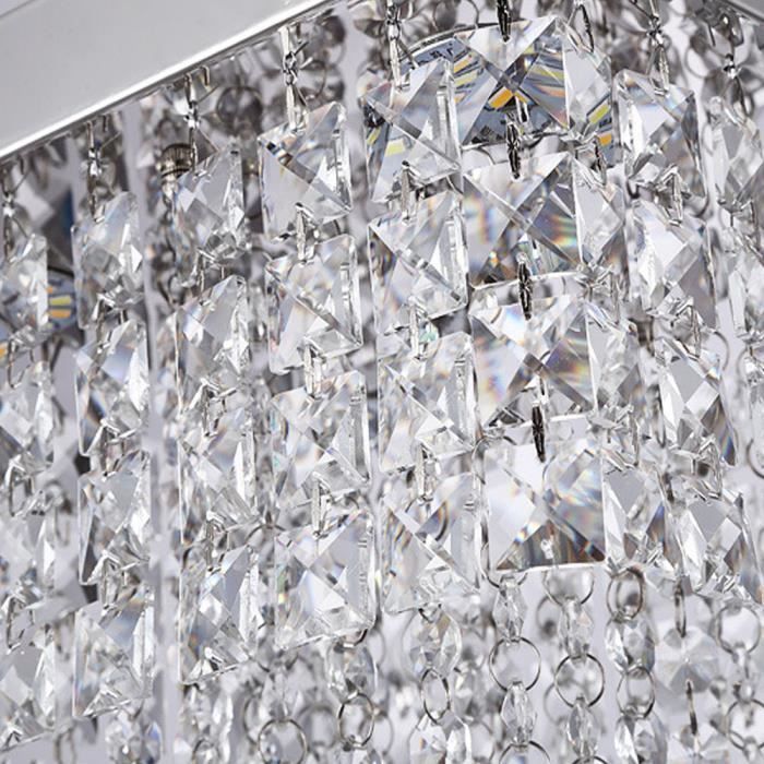 Lámpara de techo de cristal de 20 cm, lámpara colgante moderna de cristal para cocina, pasillo, sala de estar - Luz cálida