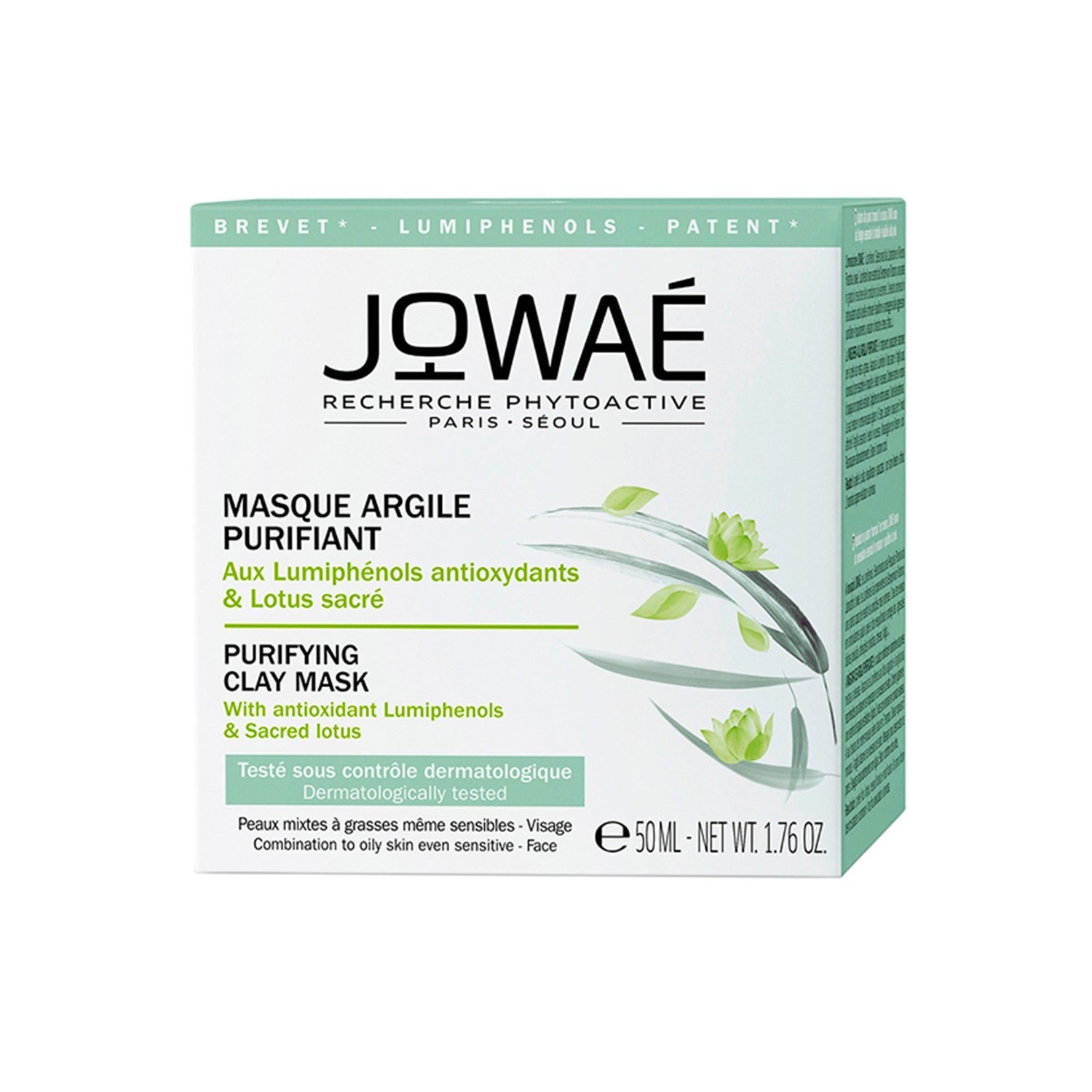 Jowaè Masque Argile Purifiant au Lotus Sacré