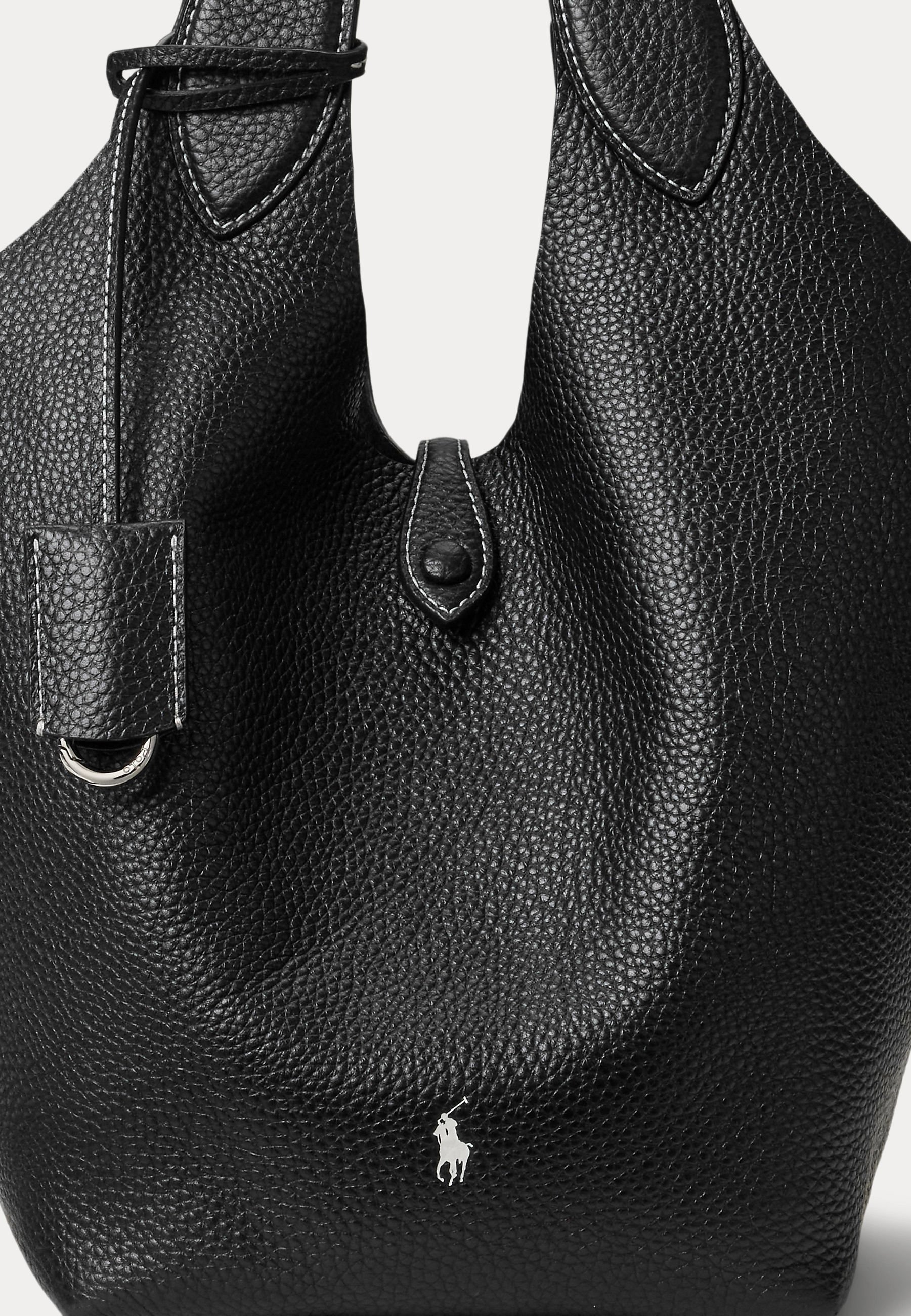 Polo Ralph Lauren POLO PLAY LEATHER TOTE - Tote bag - zwart