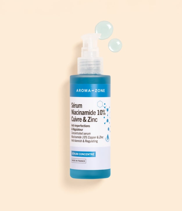 Sérum concentré Niacinamide 10%, Cuivre & Zinc 100ml • Flacon-verre