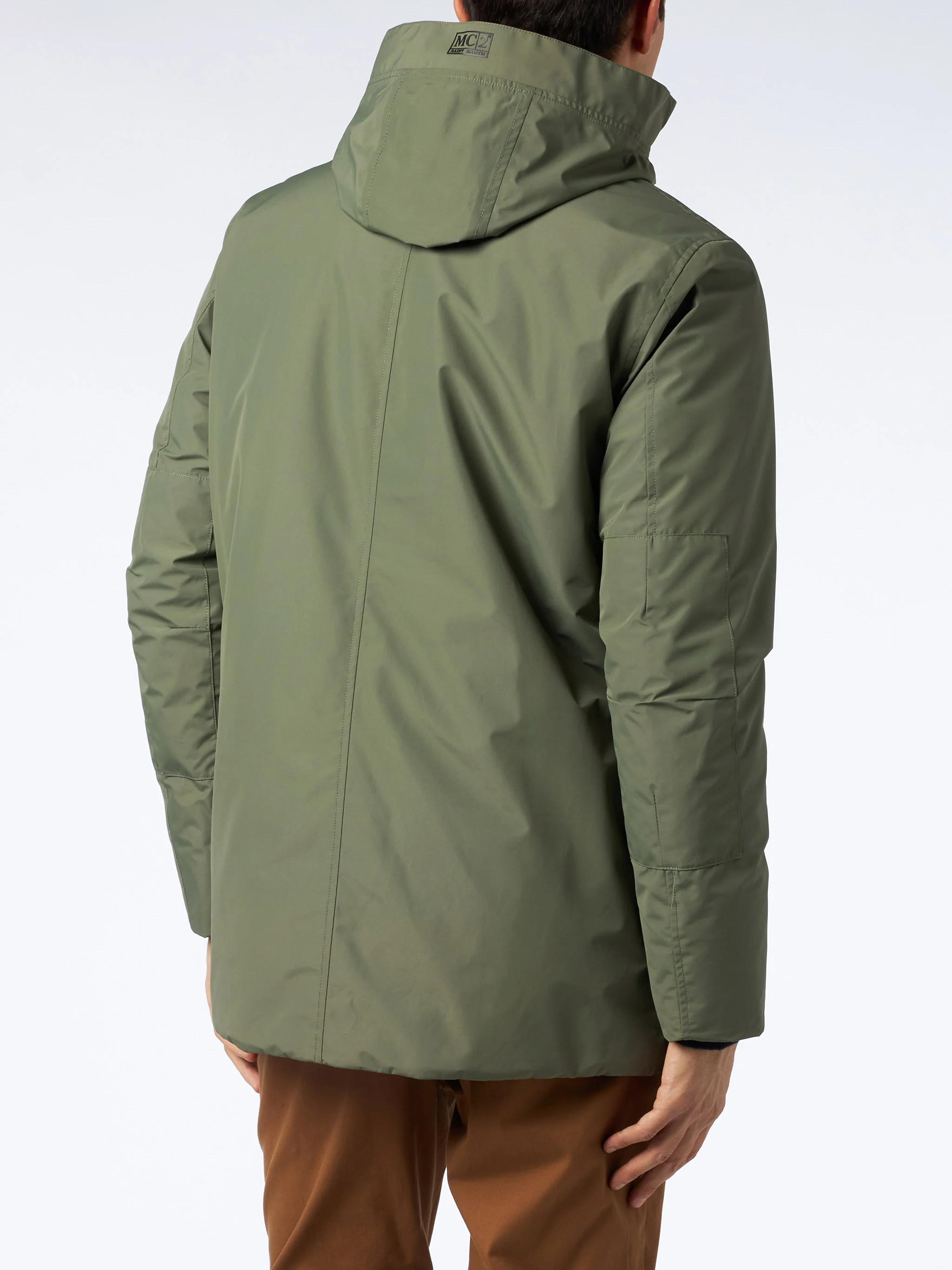 Heren Voyager militaire groene parka met capuchon