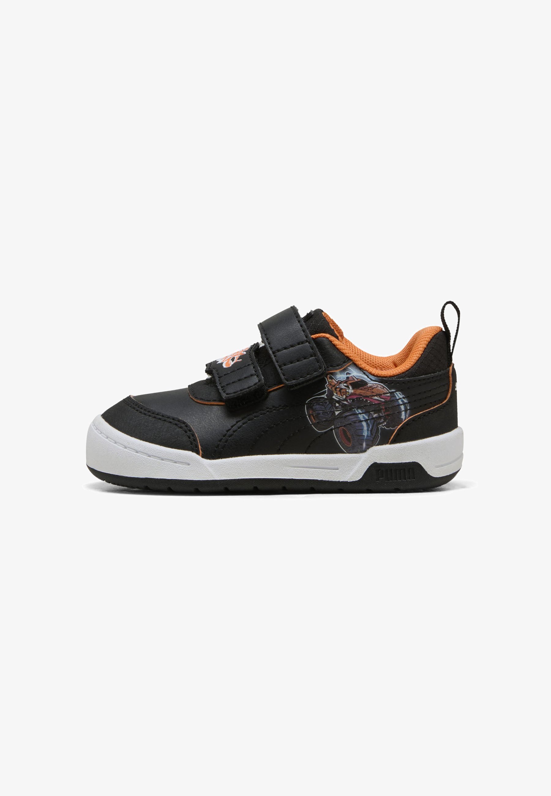 Puma otroški čevlji - črno-črno-oranžno glo