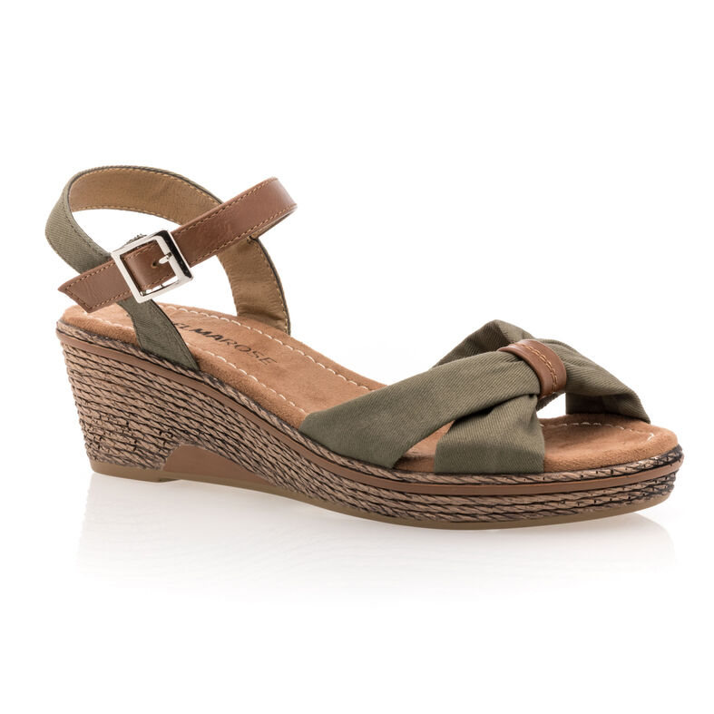 Grüne Damensandalen / Zehenfreie Schuhe