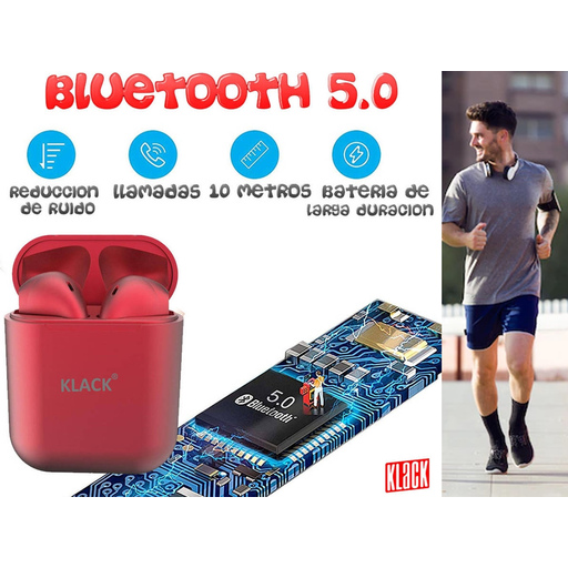  Auriculares Bluetooth 5,0 Inalámbricos Klack savietojams ar iPhone Xiaomi Samsung Huawei