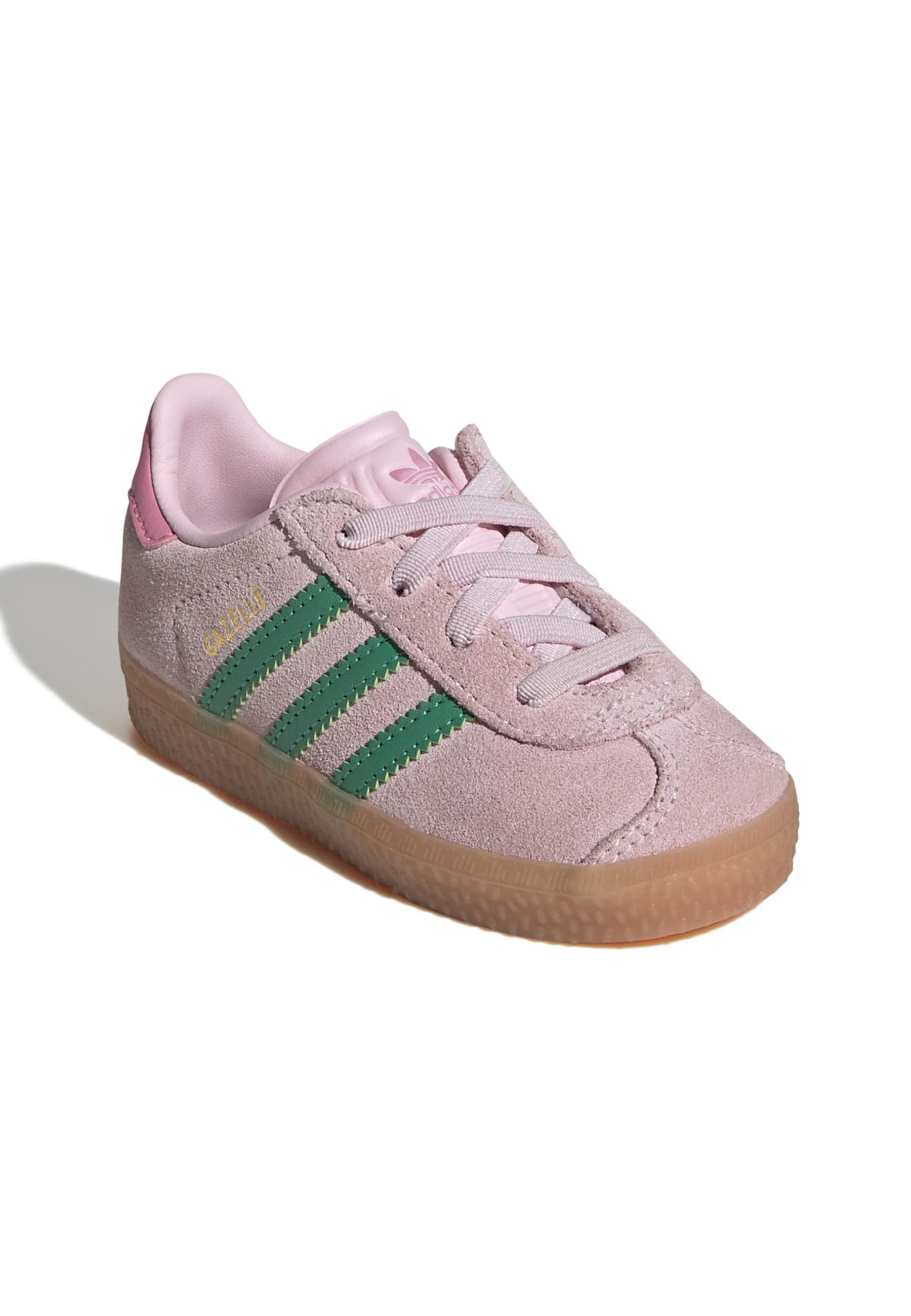 adidas Originals GAZELLE COMFORT CLOSURE LACCI ELASTICI BAMBINI - Scarpe da ginnastica - rosa trasparente verde campo rosa bliss