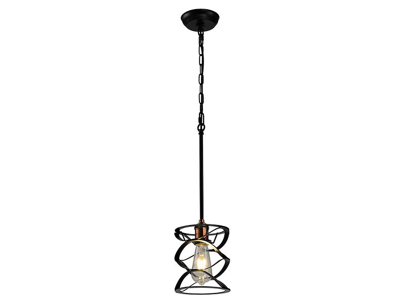 Lampa wisząca Forged metalowa czarna