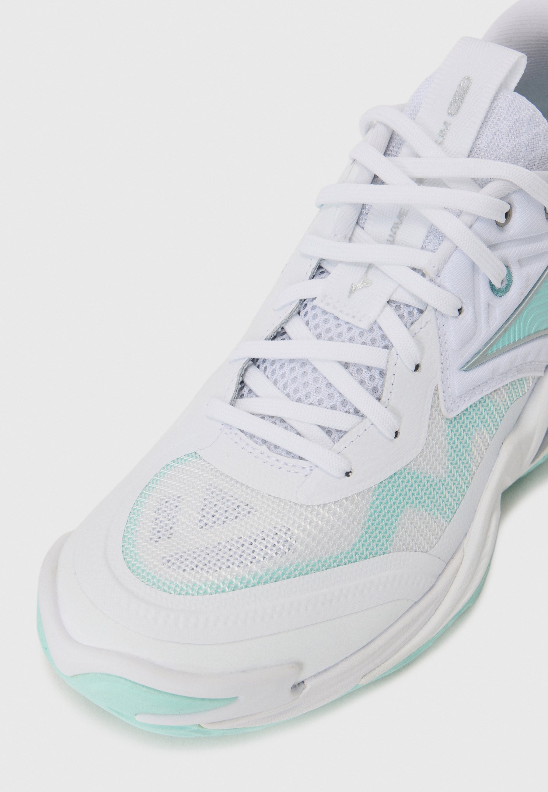 Mizuno WAVE MOMENTUM - Volleybalschoenen - wit/blauwe tint