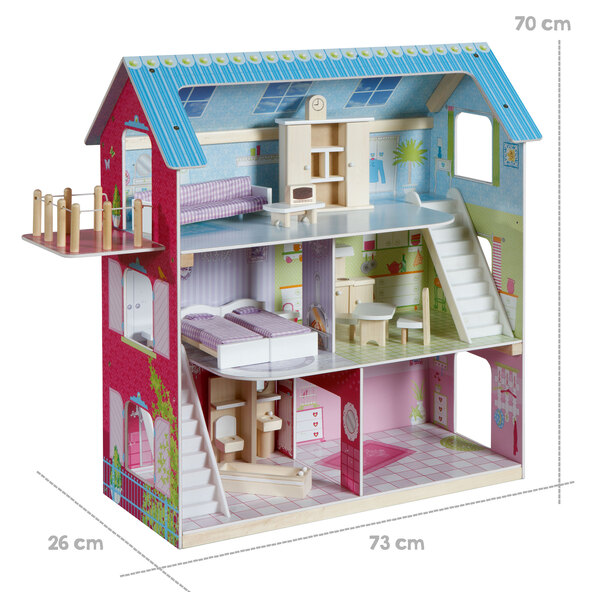 Casa de bonecas, incluindo acessórios