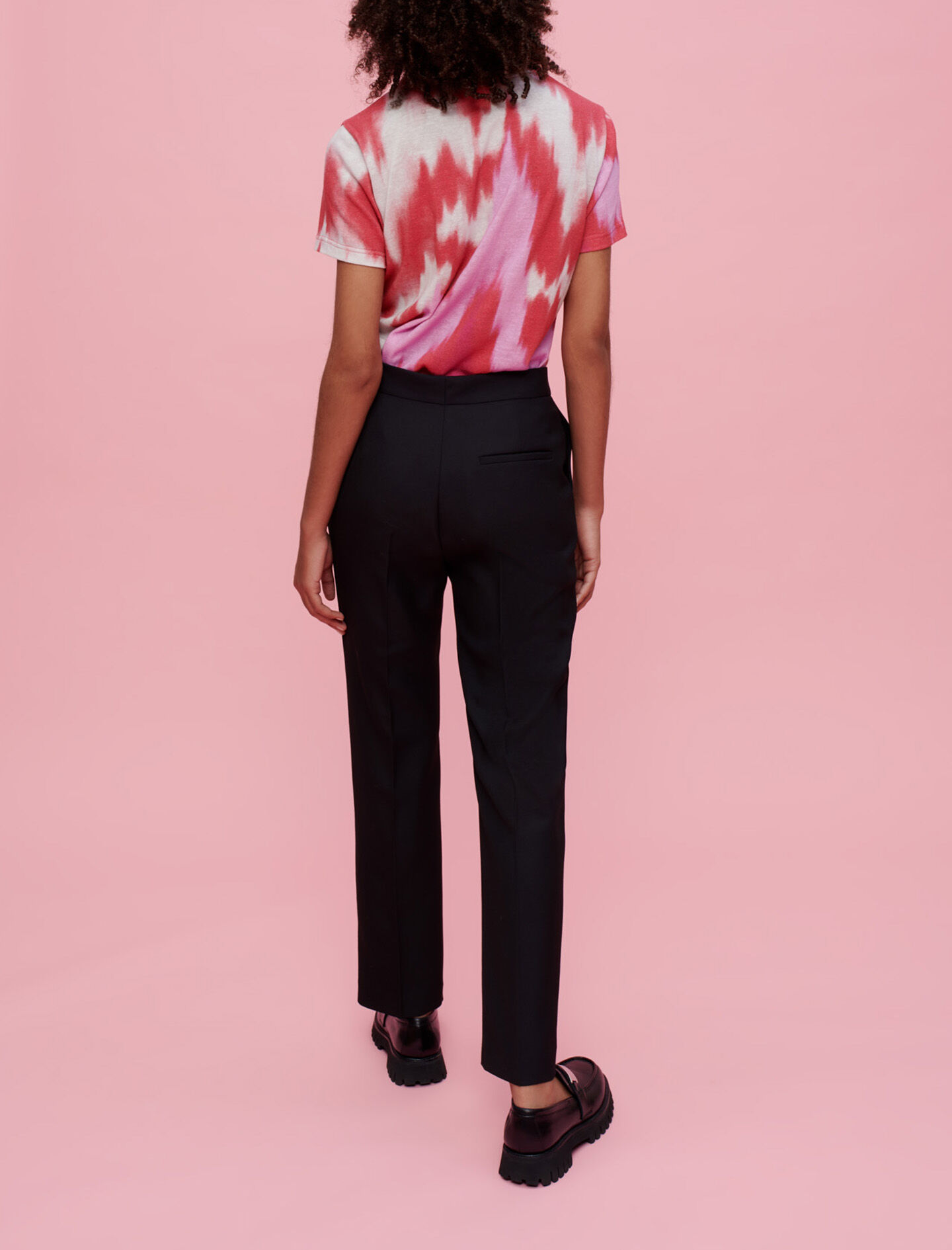 Pantaloni negri de costum - Negru