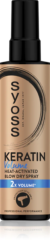 Spray protetor térmico Syoss Keratin Volume para volume adicional