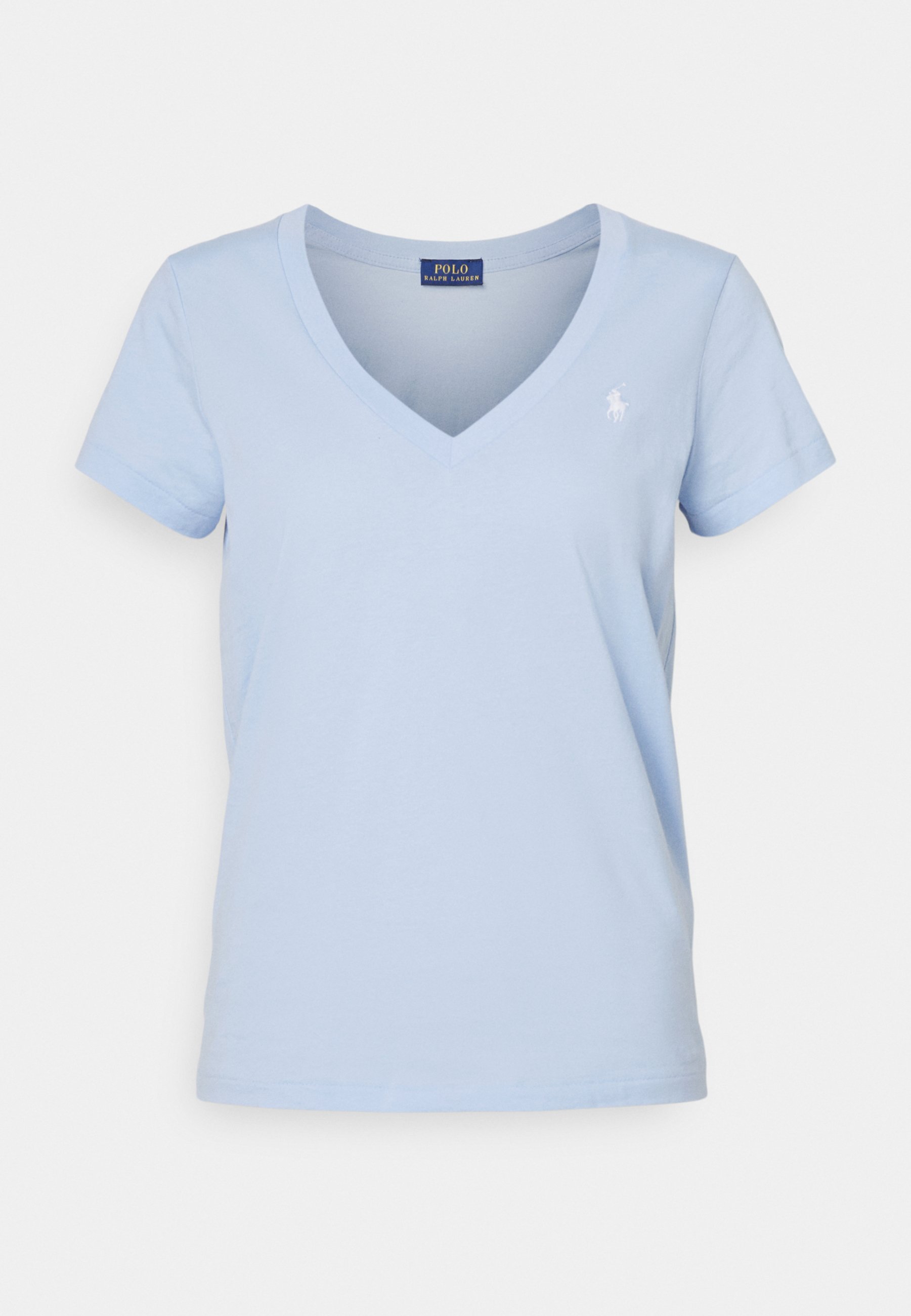 Polo Ralph Lauren T-shirt en jersey de coton à col V - T-shirt basique - bleu bureau