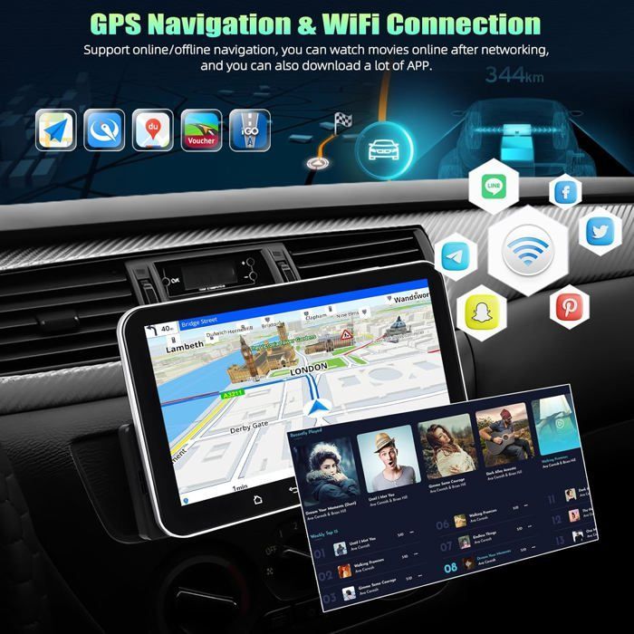 Autorradio 1 Din Android 13 [2+32G] de 7