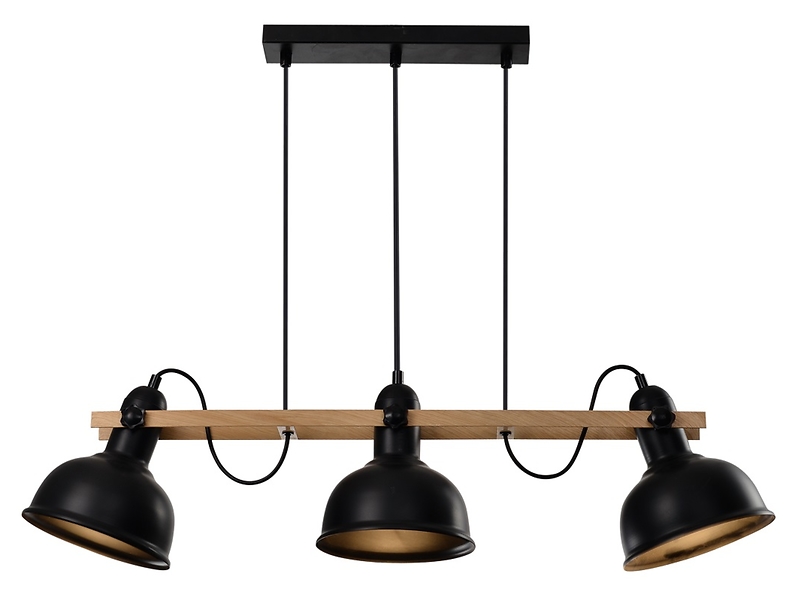 Lampa wisząca Reno 3-punktowa metalowa czarna
