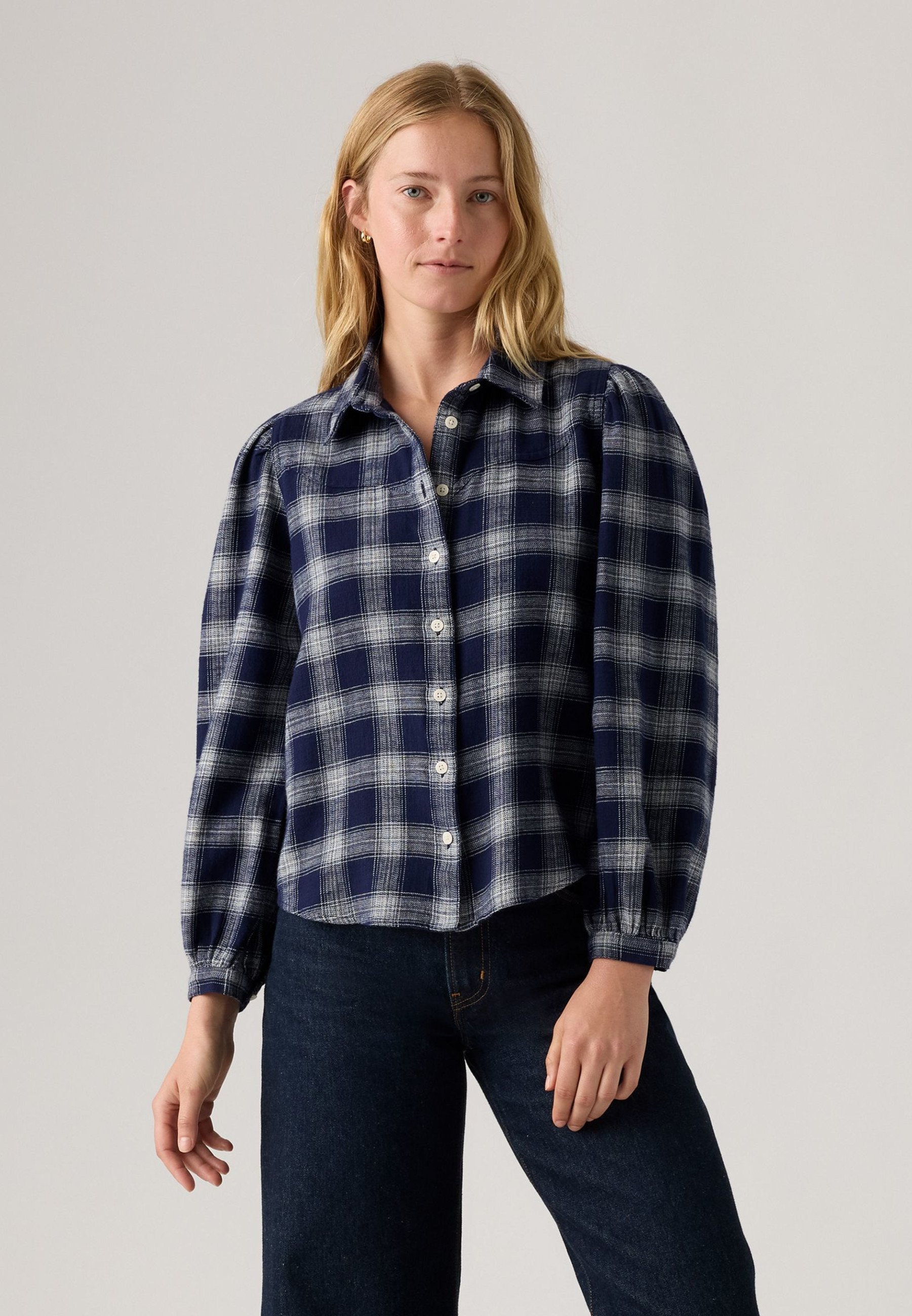 Levi's® JOURNEY - Bluse mit Knopfleiste - Alarcon-Karo, marineblau, Baumwolle