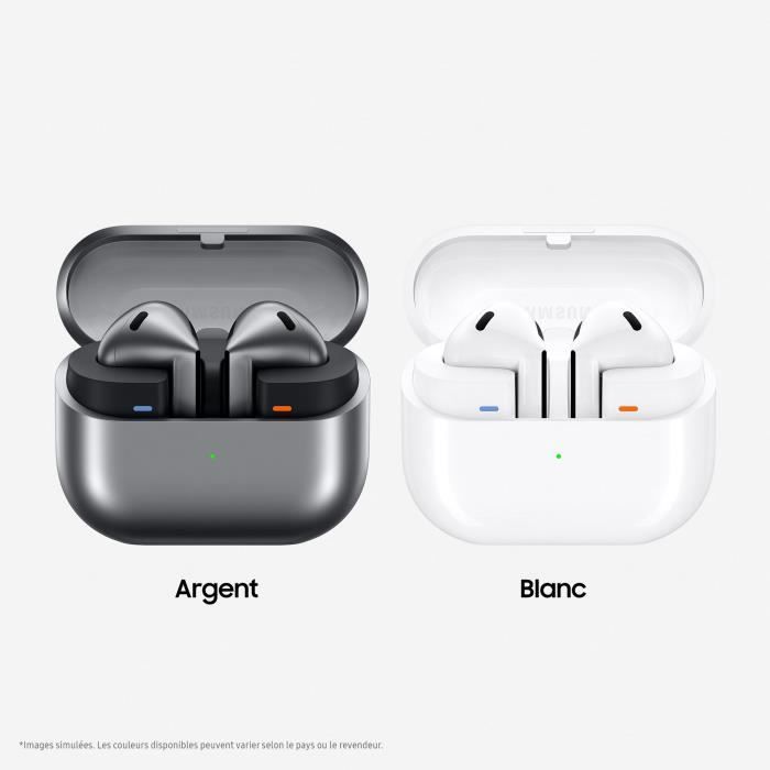 Fones de ouvido Samsung GALAXY Buds 3 prateados