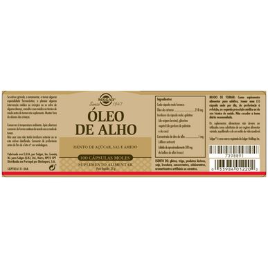 „Solgar“ česnakų aliejaus cholesterolio 100 kapsulių
